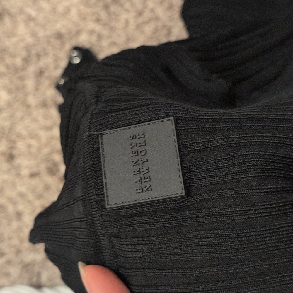 Barneys New York Black and White Turtleneck Sweaters